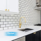 Art3d 10-Pack Subway Tiles Peel and Stick Backsplash, White, 12 x 12 Inch