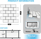Art3d 10-Pack Subway Tiles Peel and Stick Backsplash, White, 12 x 12 Inch
