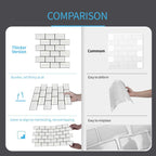 Art3d 10-Pack Subway Tiles Peel and Stick Backsplash, White, 12 x 12 Inch