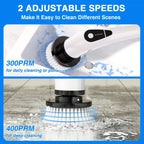 2026 New 7-in-1 Multifunctional Electric Spin Scrubber, Telescopic Long Handle Cleaning Brush for Bathroom, Kitchen, Floor, Tile & Household Cleaning